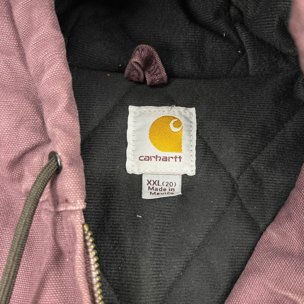 Carhartt WJ130 DPM Sandstone Hooded Jacket Plum Nationwide Womens XXL 20 - Picture 6 of 15
